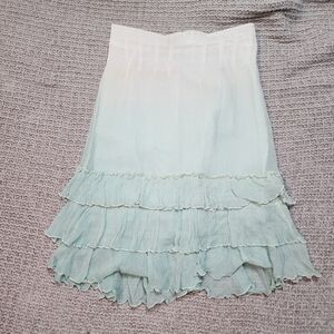 Vintage Jean Bourget Silk Dip Dyed Maxi Skirt Size 10